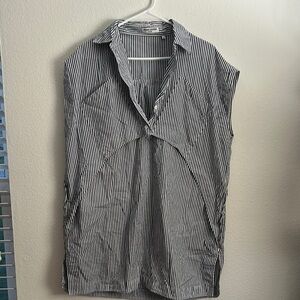 Opening ceremony blue and white striped mini dress